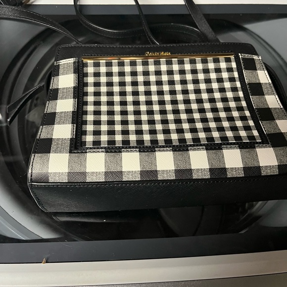 Calvin Klein Black and White Checkered Crossbody Bag - Picture 1 of 8